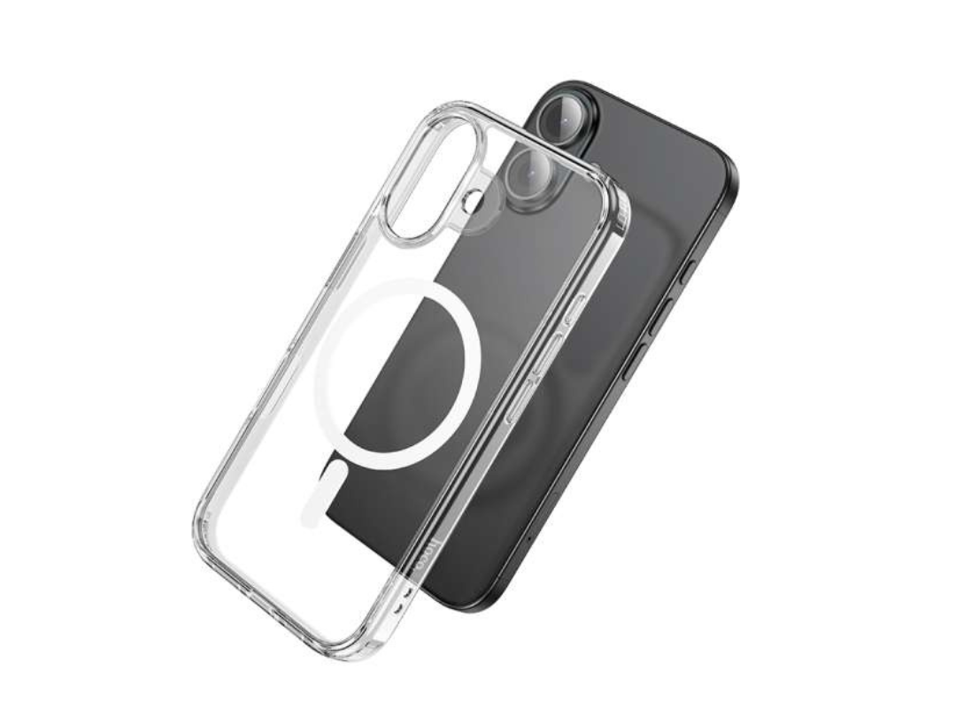 HOCO iPhone 16 Plus Shockproof Magnetic Case – Transparent Protective HOCO iPhone 16 Plus Shockproof Magnetic Case – Transparent Protective
